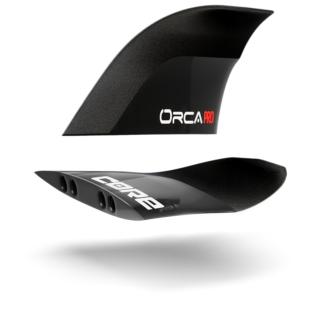 ORCA Pro x CORE Kiteboarding big air kiteboard fin set – front view